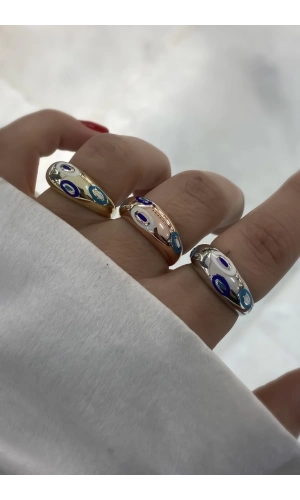 Bombeli Mineli Göz Yüzük