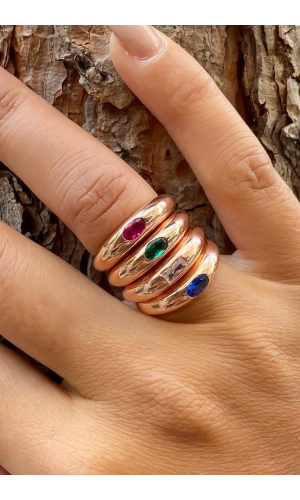 Bombeli Taşlı Yüzük