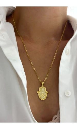 Büyük Boy Hamsa Kolye
