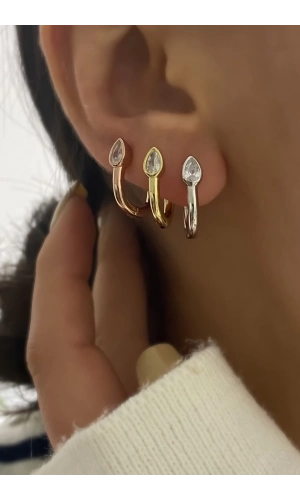 Damla Taşlı İthal Küpe