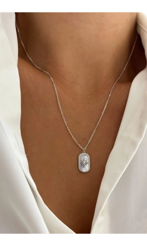 Dikdörtgen Kutup Yıldızı Kolye