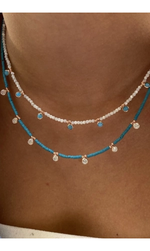 Doğal Taş Nohut Kolye