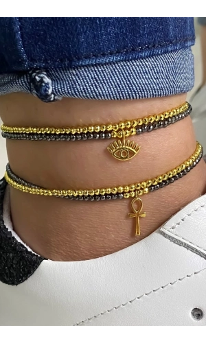 Hematit Taşlı Halhal