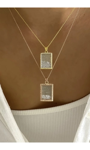 İçi Taşlı Esma-Ül Hüsna Kolye