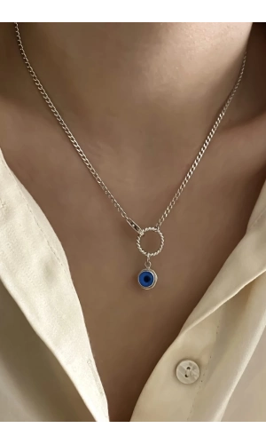 İnce Gurmet Zincirli Göz Kolye