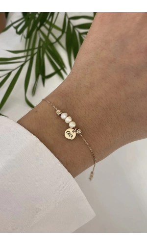 İncili Harfli Bileklik