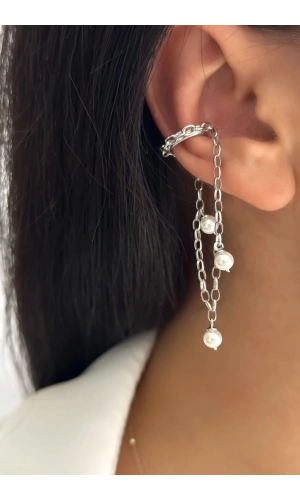 İncili Kıkırdak Küpe