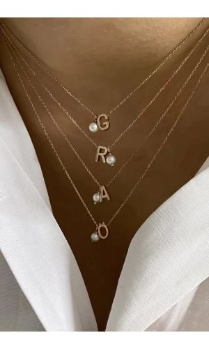 İncili Minimal Harf Kolye