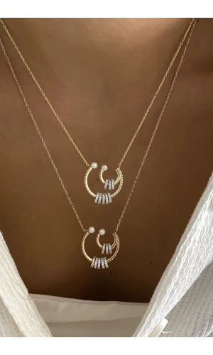 İncili Ve Taşlı Kolye