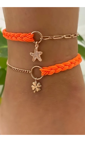 İp Ve Zincir Detaylı Halhal