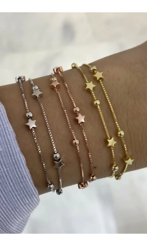 İtalyan Yıldız Detaylı Bileklik