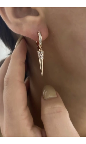 İthal Sallantılı Sivri Küpe