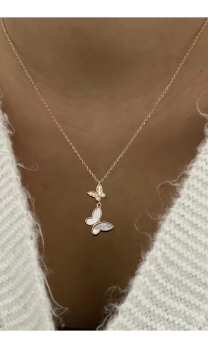 Kelebek Sedef Kolye