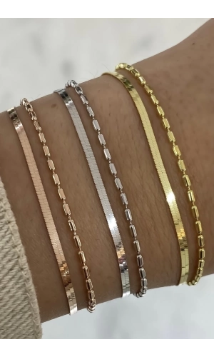 Kendinden İkili İtalyan Ezme Bileklik