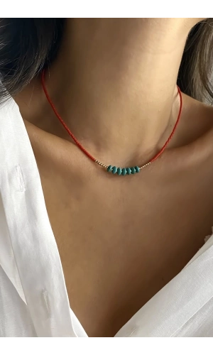 Kum Mercan & Firuze Kolye