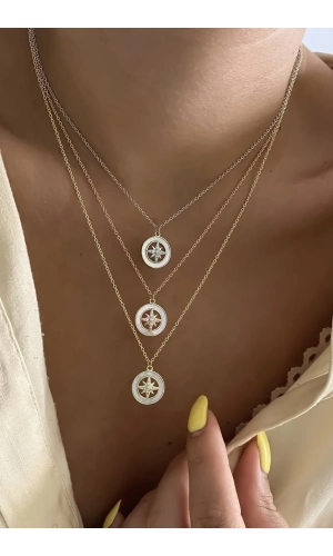 Kutup Yıldızlı Sedef Kolye