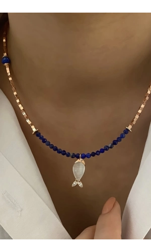Lapis Balık Kolye