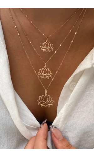 Lotus Çiçeği Kolye