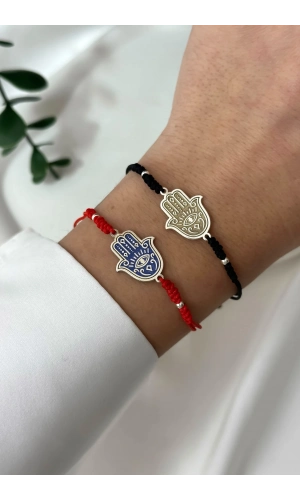 Makrome İpli Hamsa Bileklik