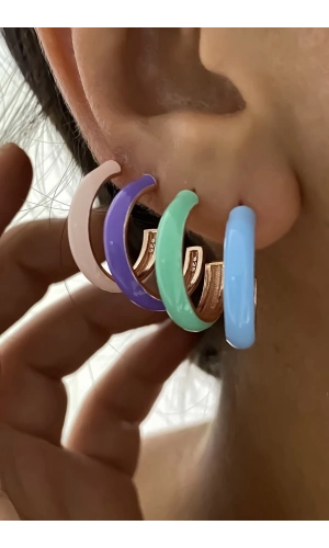 Mineli Basic Halka Küpe