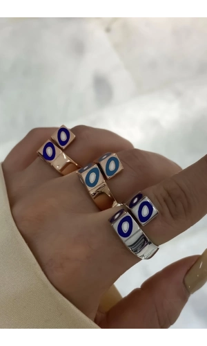 Mineli Kutu Form Yüzük