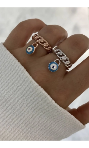 Mineli Sallantılı Göz Yüzük