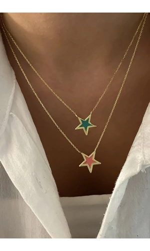 Mineli Yıldız Kolye