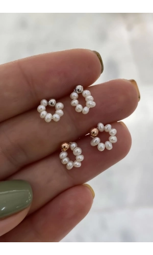 Minimal İncili Küpe