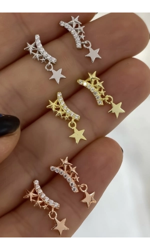 Minimal Sallantılı Yıldız Küpe