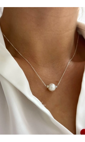 Minimal Tek İnci Kolye