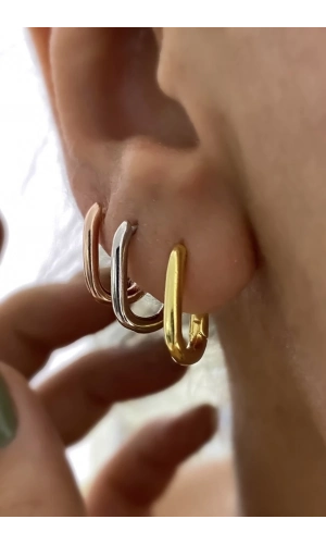 Minimal U Halka Küpe