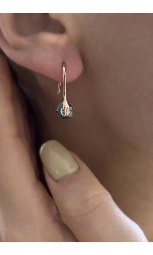 Mistik Topaz Taşlı Küpe