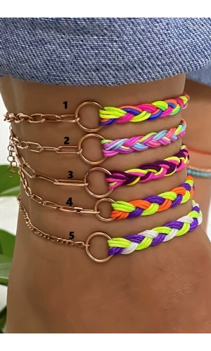 Mix İpli Zincirli Halhal