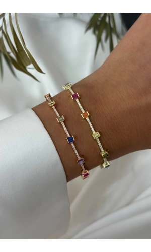 Mix Taşlı Baget Suyolu Bileklik