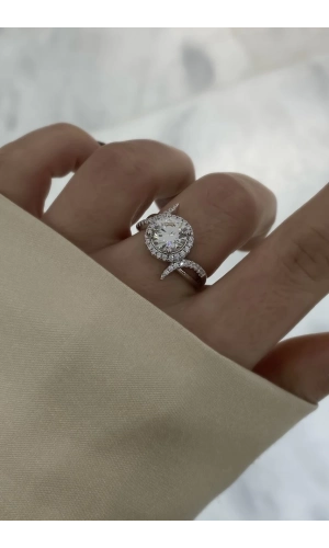 Mozanit Taşlı Yüzük