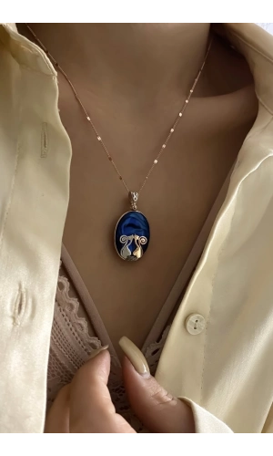 Okyanus Sedefi Kedi Kolye