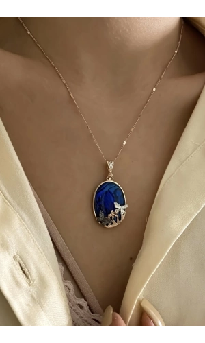 Okyanus Sedefi Kelebek Kolye