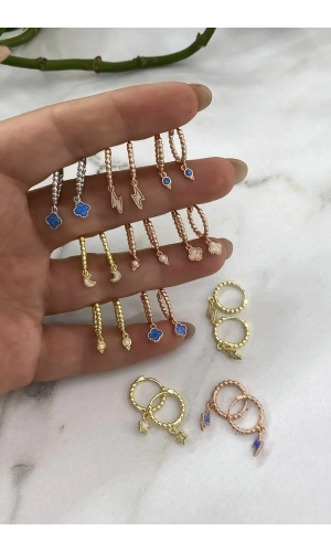 Opal Taşlı Çıtır Küpe