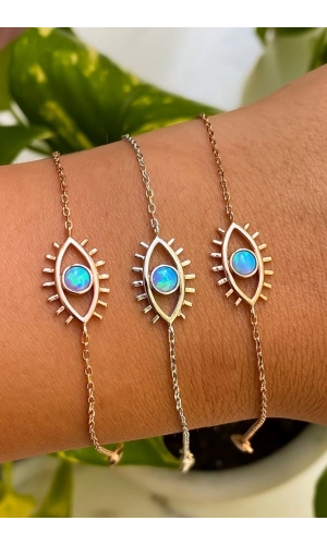 Opal Taşlı Göz Bileklik