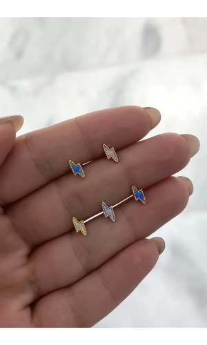 Opal Taşlı Şimşek Küpe