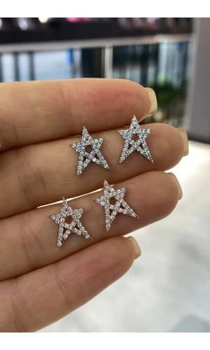 Ortası Boş Yıldız Küpe