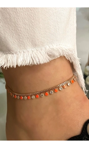 Pullu Neon Turuncu Halhal