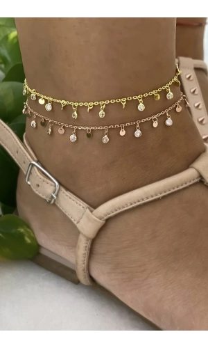 Pullu Ve Taşlı Halhal