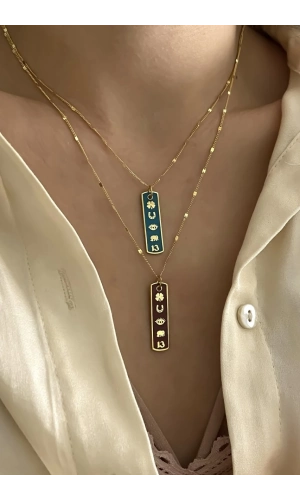 Şans Kolyesi Büyük Dikdörtgen