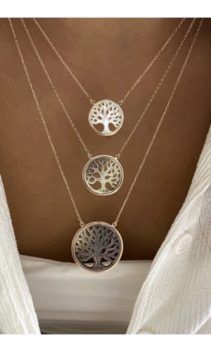 Sedef Hayat Ağacı Kolye