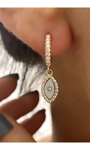 Sedef Taşlı İthal Küpe