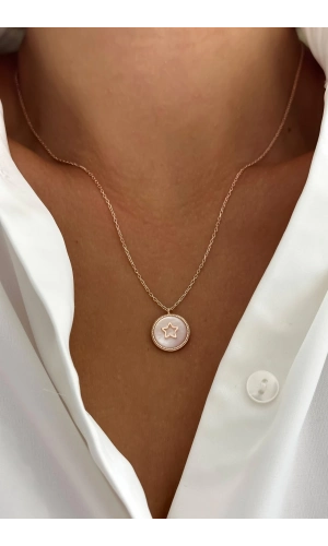 Sedef Taşlı Yıldız Kolye