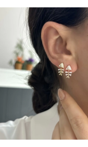 Sedefli Balık Küpe