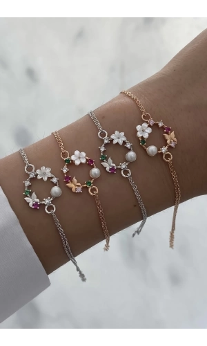 Sedefli Çiçek Bileklik