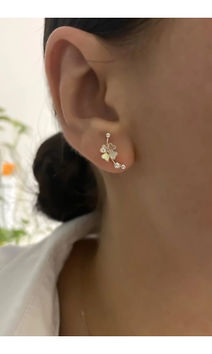 Sedefli Çiçek Küpe